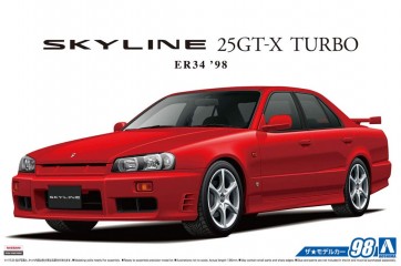 Aoshima 1/24 NISSAN ER34 SKYLINE 25GT-X TURBO '98  , AOS57506, by AOSHIMA