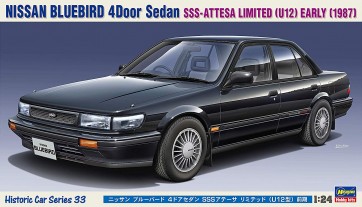 Hasegawa 1/24 HC Series (1/24 Historic Car) NISSAN BLUEBIRD U12 SSS ATTESA LIMITED (TYPE U12) EARLY  , HAS11339, by HASEGAWA