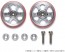 Tamiya Mini 4WD Grade Up Part ALUMINUM BALL-RACE ROLLERS (19MM, 6-SPOKES) WITH PLASTIC RINGS (RED)  , TAM55138, by TAMIYA