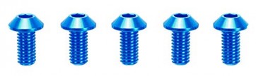Tamiya 42327 RC Car TRF HG Aluminium 3x6mm Hex Head Screws (Blue/5pcs) Set  , TAM23279, by TAMIYA