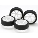 Tamiya GP.511 large diameter low height tire & 6 spoke wheel , TAM155118, by TAMIYA