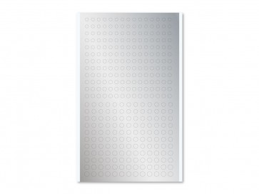 HI Q PARTS ROUND METALLIC STICKER M (3.0-4.6MM) SILVER (1PC)  , HIQ73417, by HI Q PARTS