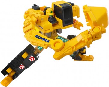 TAKARA TOMY Tomica Job Laborer TJB06 Build Braver Komatsu Hydraulic Excavator PC200, TAK44935, by TAKARA TOMY
