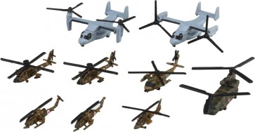 Aoshima 1/700 Waterline No.556 Japan Ground Self-Defense Force Helicopter Set, AOS07273, by AOSHIMA
