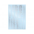 HI Q PARTS TR Decal 3 Number Silver (1pc.), HIQ73912, by HI Q PARTS