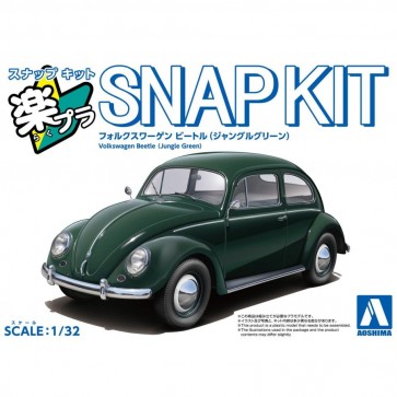 Aoshima 1/32 Raku-Pla Snap Kit No.20-JG Volkswagen Beetle (Jungle Green), AOS03439, by AOSHIMA
