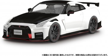 Aoshima 1/24 Raku-Pla Snap Car No.2-BW R35 Nissan GT-R Nismo Special Edition 2022 Brilliant White Pearl, AOS65921, by AOSHIMA