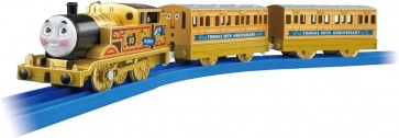 TAKARA TOMY Plarail Thomas: 80th Anniversary of the Original Publication of Thomas the Tank Engine Gold Plarail Thomas, TAK99772, by TAKARA TOMY
