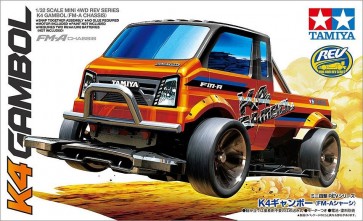 Tamiya MINI 4WD REV K4 GANBO (FM-A CHASSIS), TAM87188, by TAMIYA
