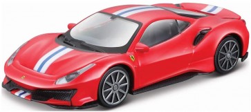 TAKARA TOMY 1/64 Tomica Presents Burago Race & Play Series 488 Pista (Red)  , TAK63008, by TAKARA TOMY