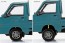 Aoshima 1/32 Raku-Pla Snap Kit No.05CU-BG Subaru Sambar Truck Custom Wheels (Blue Gray), AOS03873, by AOSHIMA
