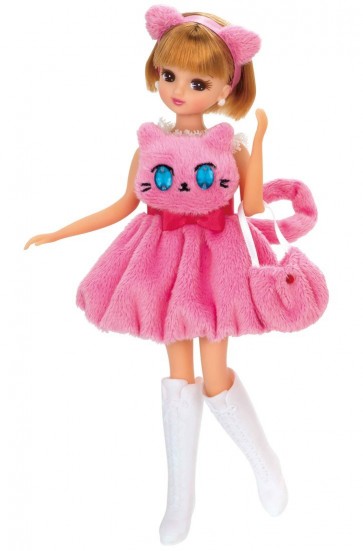 TAKARATOMY Rika chan dresses glittering ☆ pink cat dress , TAK14085, by TAKARATOMY