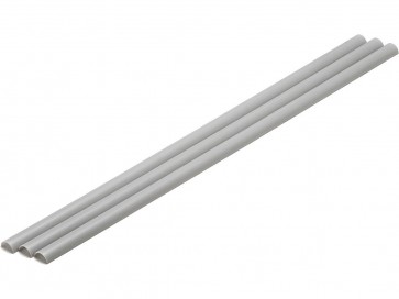 Wave Plastic = Material (Gray) Half Pipe 4 x 8 mm 3pcs, WAV24562, by WAVE