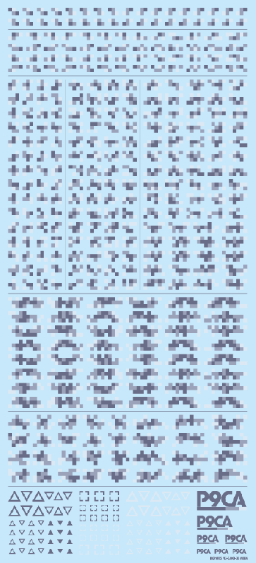 HI Q PARTS Pixel Camouflage Decal 2 Marine Camouflage (1 sheet) , HIQ73875, by HI Q PARTS