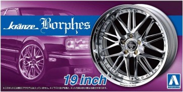 Aoshima 1/24 Kranze Borphes 19inch  (4 wheels & tires), AOS55281, by AOSHIMA