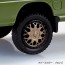 Aoshima 1/32 Raku-Pla Snap Kit No.05CU-OG Subaru Sambar Truck Custom Wheels (Olive Green), AOS03897, by AOSHIMA