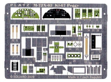 Platz 1/72 キ 67 Type 4 heavy bomber Detail up etching parts for Flying dragon  , PLZ13023, by PLATZ