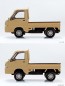 Aoshima 1/32 Raku-Pla Snap Kit No.05CU-KI Subaru Sambar Truck Custom Wheels (Khaki), AOS03880, by AOSHIMA