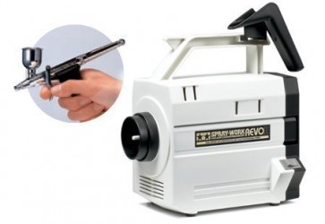 TAMIYA Compressor Revo 2 with trigger air brush, TAM74544, by TAMIYA