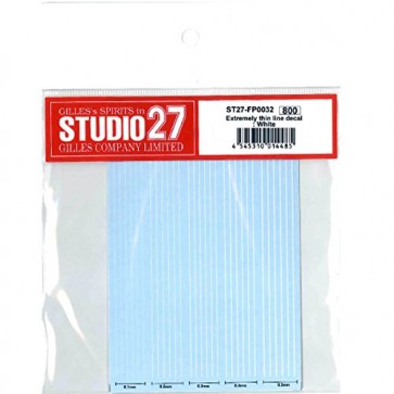 STUDIO27Extremely thin line decal : White, stu14485, by STUDIO27
