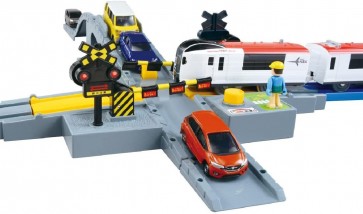 TAKARA TOMY PLA-RAIL: J-20 AUTO RAILROAD CROSSING (TOMICA COMPATIBLE)  , TAK86914, by TAKARA TOMY