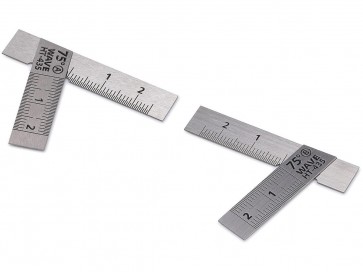 Wave Hobby Tool Series HG Stainless T Square [Short Type] 2pcs / 75 Degree, WAV84358, by WAVE