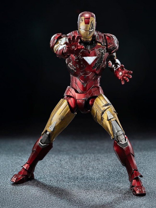 three zero 1/12 DLX Iron Man Mark 6 (Battle Damaged) (Marvel