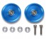 Tamiya Mini 4WD Grade Up Part HG 19MM ALUMINUM BALL-RACE ROLLERS (RINGLESS/BLUE)  , TAM55619, by TAMIYA