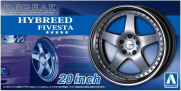 Aoshima 1/24 The Tuned Parts No.100 K-BREAK Hybreed Fivesta 20 Inch  , AOS61138, by AOSHIMA