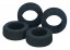 Tamiya Tamiya Mini 4WD 15507 GP507 HG Low Repulsion Sponge Tire (for Large Diameter Narrow Wheel) , TAM55071, by TAMIYA