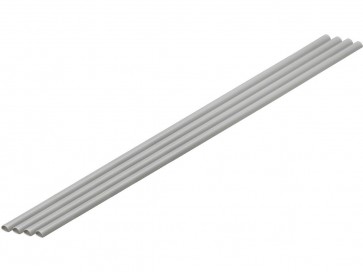 Wave Plastic = Material (Gray) Half Pipe 2.5 x 5 mm 4pcs, WAV24531, by WAVE