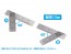 Wave Hobby Tool Series HG Stainless T Square [Short Type] 2pcs / 60 Degree, WAV84341, by WAVE