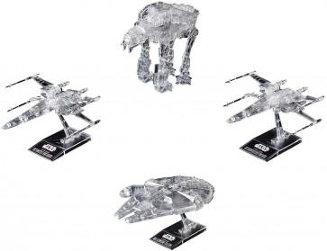 Bandai STAR WARS The Last Jedi 1/144 , 1/350 , 1/540 Clear Vehicle set , BAN89194, by BANDAI