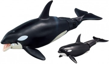 TAKARA TOMY Ania AL-08 Killer Whale Parent And Child (Floating in Water Ver.)  , TAK37634, by TAKARA TOMY