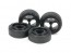 Tamiya Tamiya mini4WD Super hard small narrow tire(24mm) &3 spoke carbon intensified wheel set, TAM56357, by TAMIYA