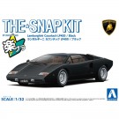 Aoshima 1/32 The Snap Kit No.20-F Lamborghini Countach LP400 (Black), AOS65389, by AOSHIMA