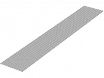 Wave Plastic Material (Gray) Shredded Board 0.3 x 4.0 mm 10pcs, WAV24647, by WAVE