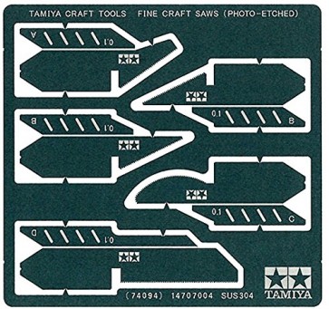 TAMIYA Photo-Etched Fine Craft Saws, TAM74094-000, by TAMIYA