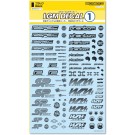 HI Q PARTS LGM Decals 1 Black (1pc.), HIQ77736, by HI Q PARTS