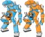 Hasegawa 1/35 MechatroWeGo MECHATRO TUBE NO. 1 NO.02 "ORANGE & MIZUIRO", HAS47916, by HASEGAWA