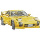 Fujimi 1/24 Initial D Series No.12 EX-1 FD3S RX-7 Mazdaspeed A-spec Keisuke Takahashi Special Edition (Includes Character Acrylic Stand), FUJ83992, by FUJIMI