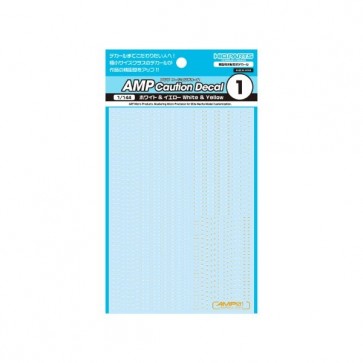 HI Q PARTS 1/144 AMP01 Caution Decal White & Yellow (1pc.), HIQ80057, by HI Q PARTS