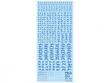 HI Q PARTS Pixel Camouflage Decal 2 Blue (1pc.), HIQ73820, by HI Q PARTS