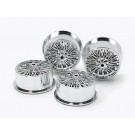 Tamiya Mini 4WD Grade Up Part WIRE SPOKE WHEELS FOR LOW-PROFILE TIRES (SILVER PLATED)  , TAM55312, by TAMIYA