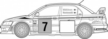 Fujimi 1/24 Inch-up Series No.311 Lancer Evolution VII WRC Rally Model, FUJ47669, by FUJIMI