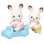 Epoch SYLVANIAN FAMILIES: CHOCOLATE RABBIT TWINS , EPC41972, by Epoch