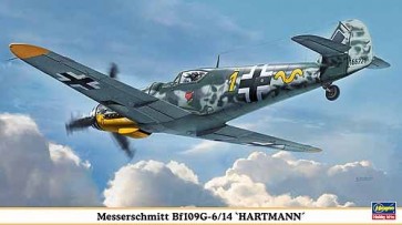 Hasegawa  1/48 Messerschmitt Bf 109 G - 6/14 "Hartmann" w / figure , HAS07447, by HASEGAWA