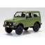 Aoshima 1/32 Raku-Pla Snap Kit No.18CU-OG Suzuki JA11 Jimny Custom Wheel (Olive Green), AOS04122, by AOSHIMA