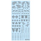 HI Q PARTS 1/12 TATTOO DECAL 02 SKULL CLEAR BLACK (1PCS)  , HIQ74520, by HI Q PARTS