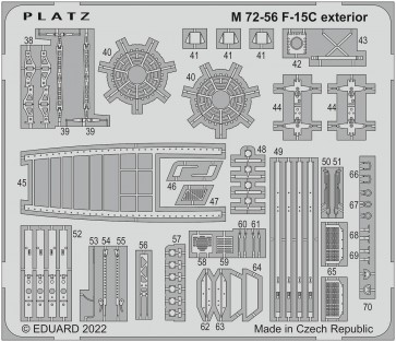 Platz 1/72 U.S. Air Force F-15C Eagle Photo-Etched Parts for Exterior, PLZ84801, by PLATZ